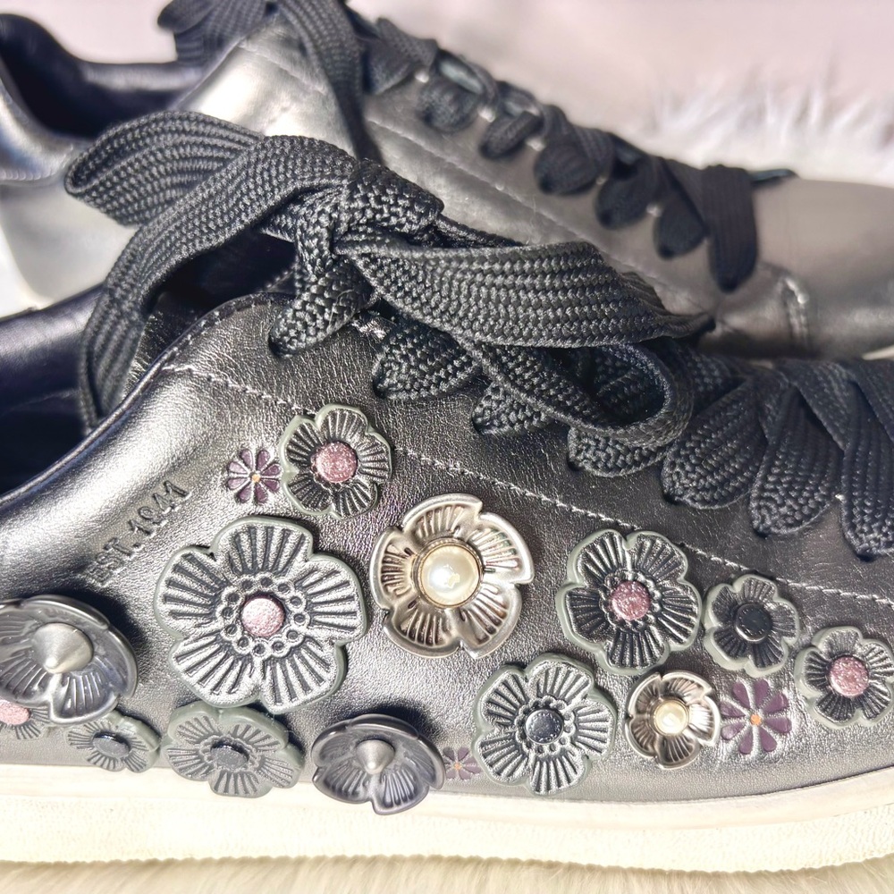 COACH Metallic Tea Rose Sneakers - Picture 5 of 11
